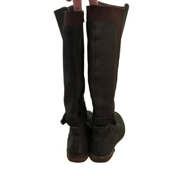 Lucky Brand Espresso Brown Ostrand Leather Riding Boots 8 - Picture 4 of 6